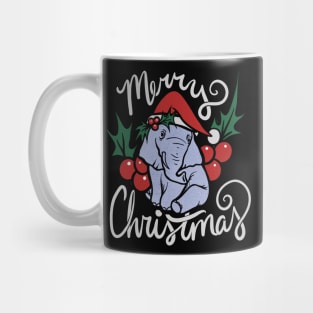 Merry Christmas Elephant Mug